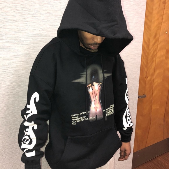 Off White Woman Movie Over Hoodie Black - Picture 5 of 8